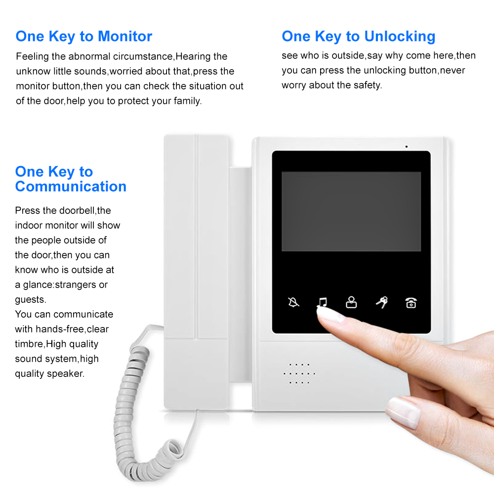 4.3 Inch LCD Video Intercom Sy - огляд і ціна Smart Doorbell Wired