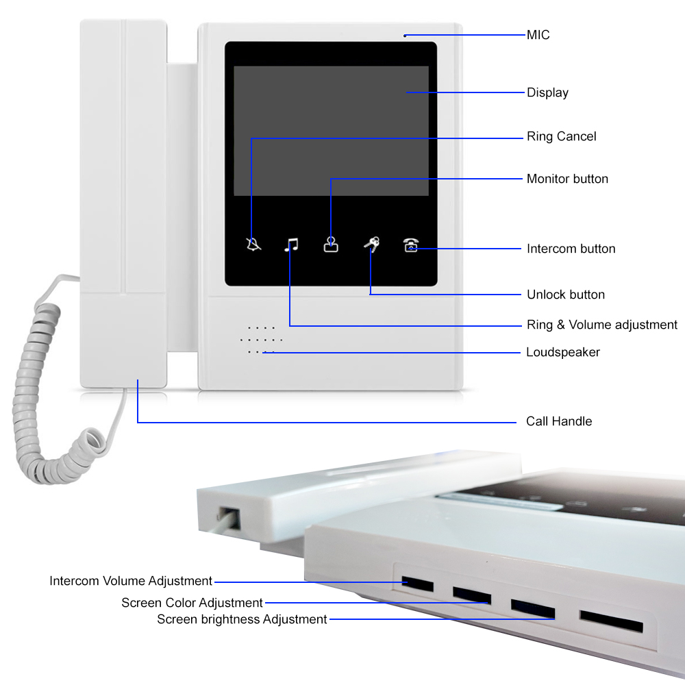 4.3 Inch LCD Video Intercom Sy - огляд і ціна Smart Doorbell Wired