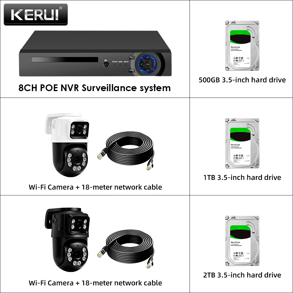KERUI 8CH POE NVR 6MP HD Dual  - огляд і ціна Home Automation Diy Kit
