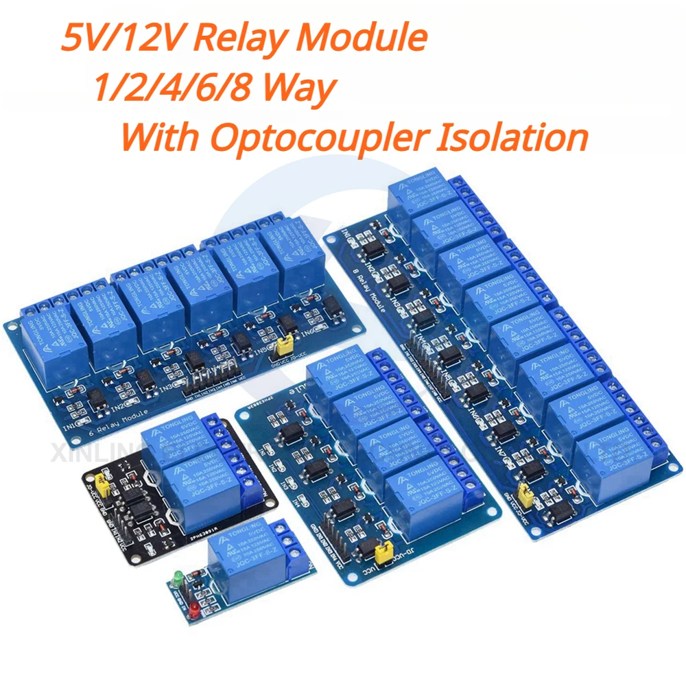 5/12V 1/2/4/6/8 Channel Relay  - огляд і ціна Home Automation Arduino