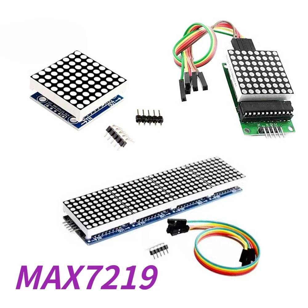 MAX7219 Dot Matrix Module 4 in - огляд і ціна Rgb Led Matrix 8X8